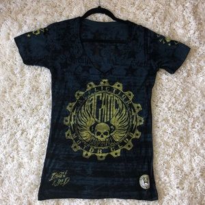 Affliction Burnout Graphic Tee